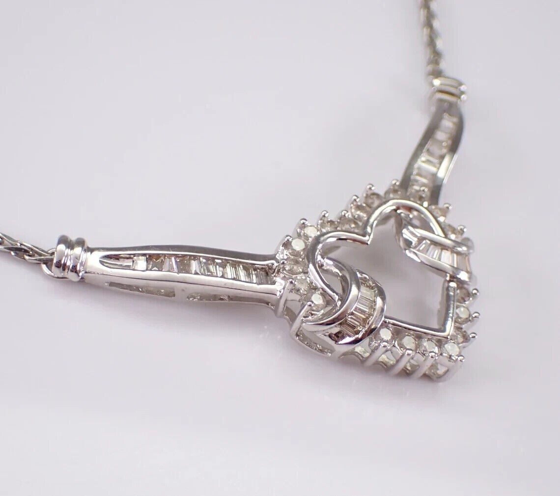 2 Ct Round Cut Simulated Diamond Heart Shape Pendant In 14k White Gold Plated