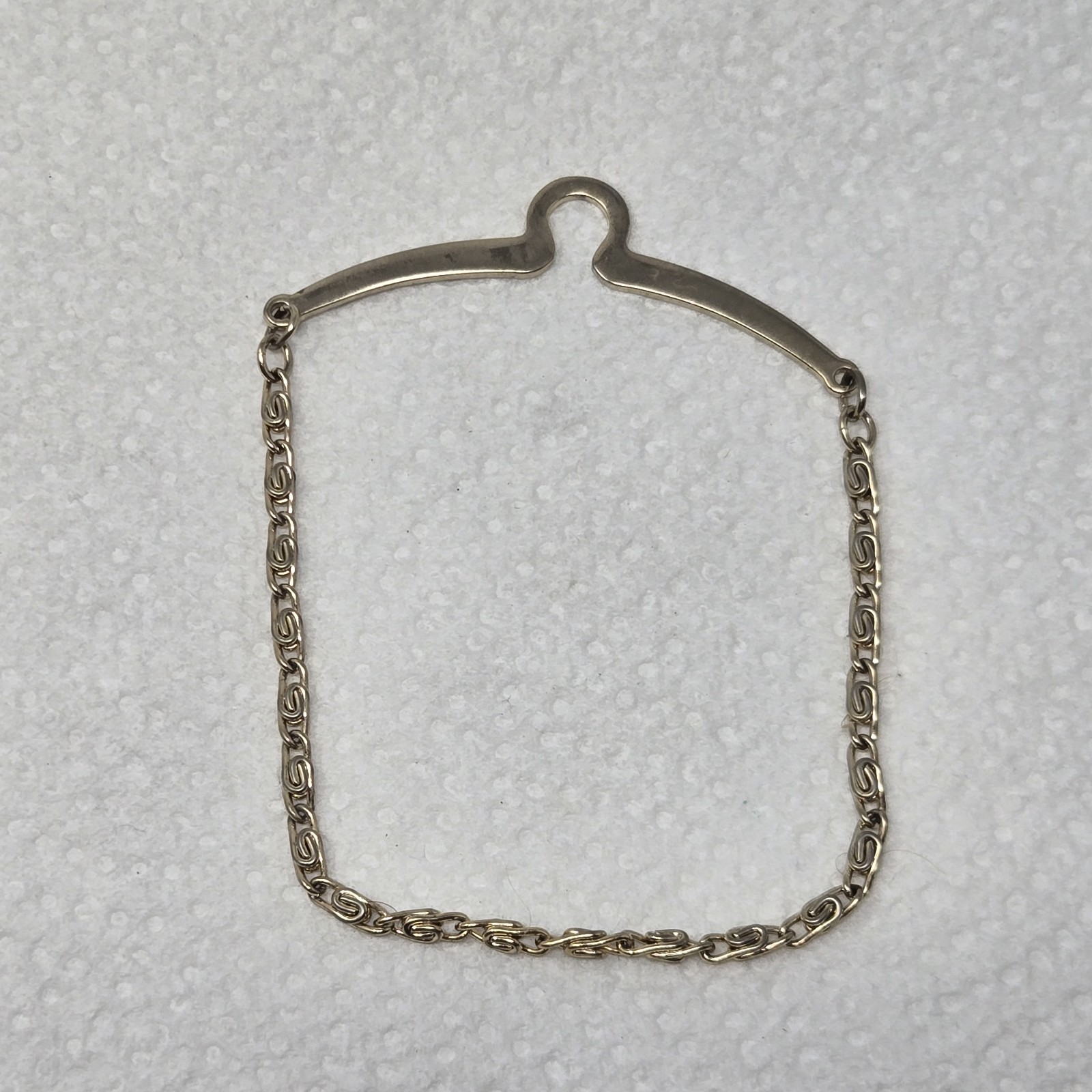 Vintage Gold Tone Tie Bar Chain Swirl Chain