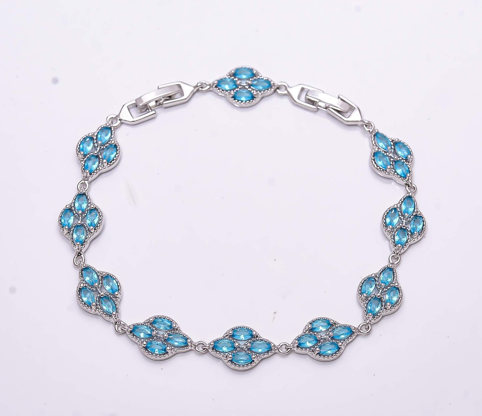 London Blue Topaz 925 Sterling Silver Tennis Bracelet 8.99″ B46, Christmas Gift