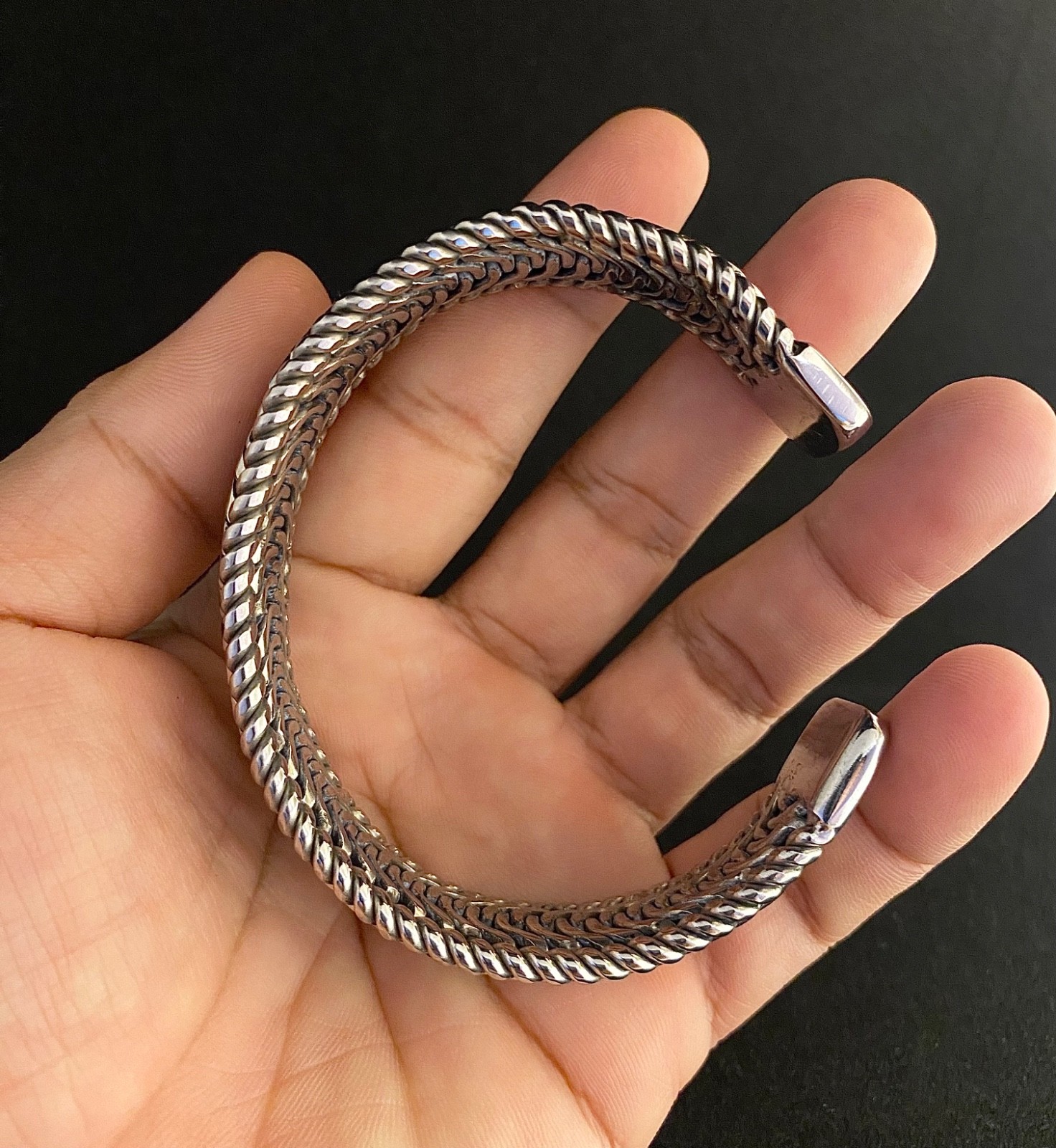 Bracelets Bangle Handmade Stainless Steel welding wire Silver Color #34