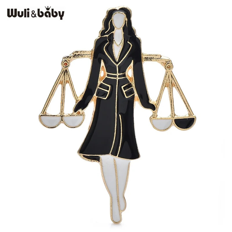 Libra Lady Brooches Women Girl Beautiful The Zodiac Figure Party Brooch Pin Gift