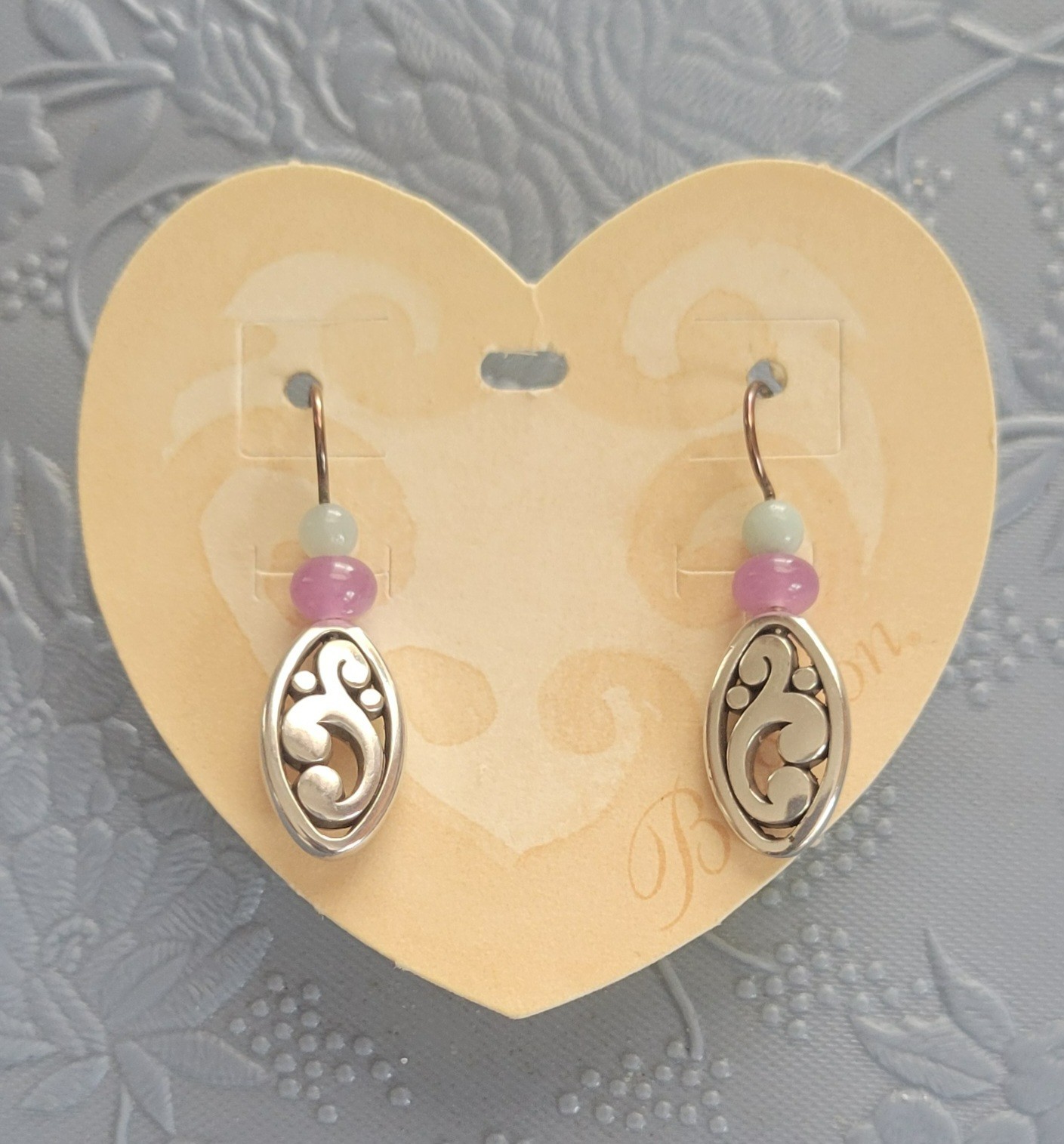 NWT Brighton CONTEMPO Splash French Wire Earrings & Pouch