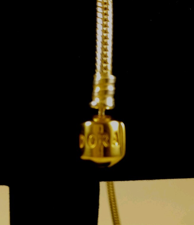 Authentic Pandora Moments 925 Sterling silver chain with 14k barrel clasp 46 cm