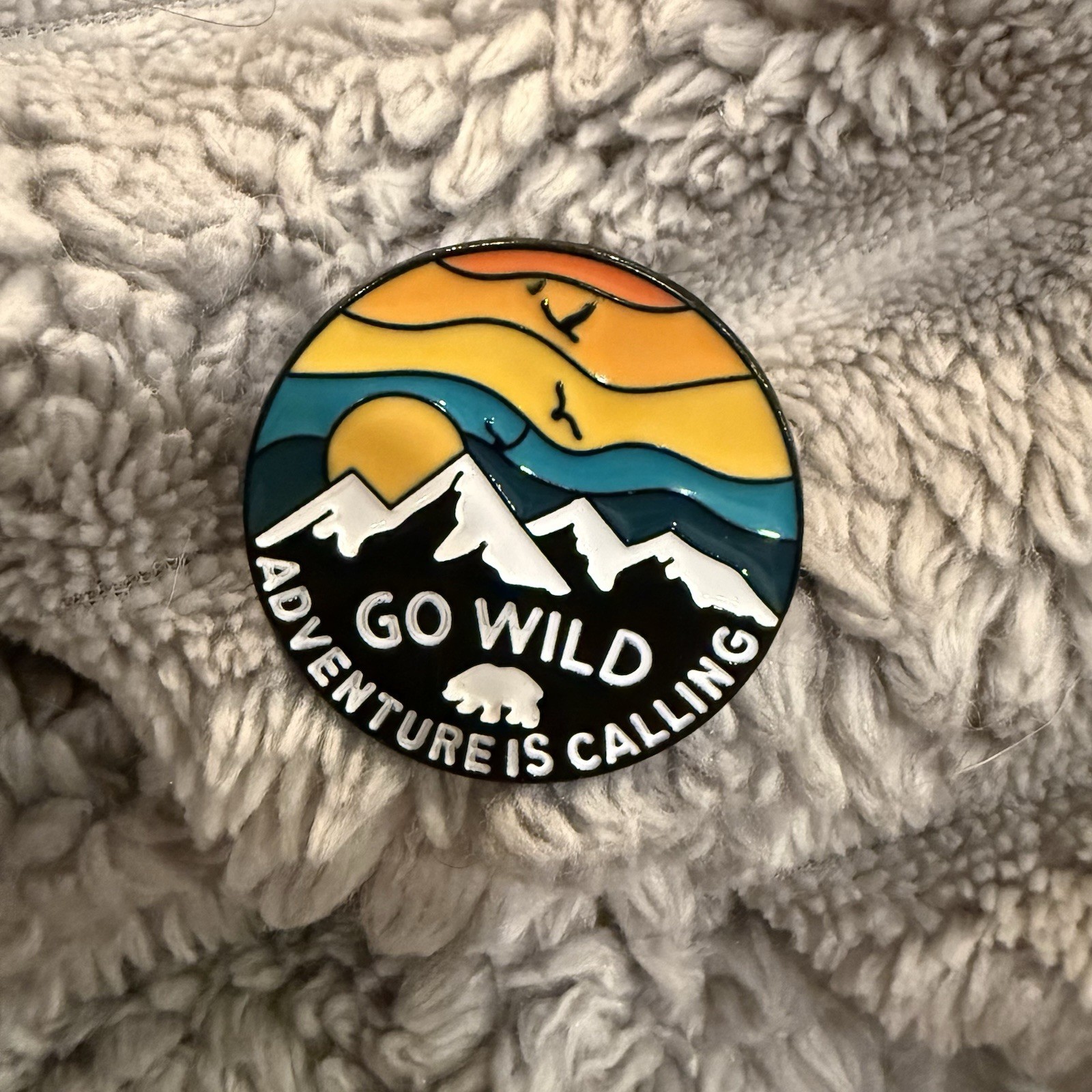 Enamel Pin Adventure Go Wild Outdoors Brooch Backpack Travel Camping Hiking
