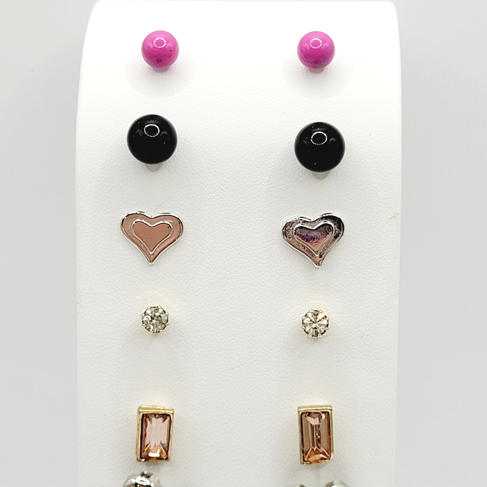 10 Pair Stud Mixed Material Tone Color Modern Pierced Earrings