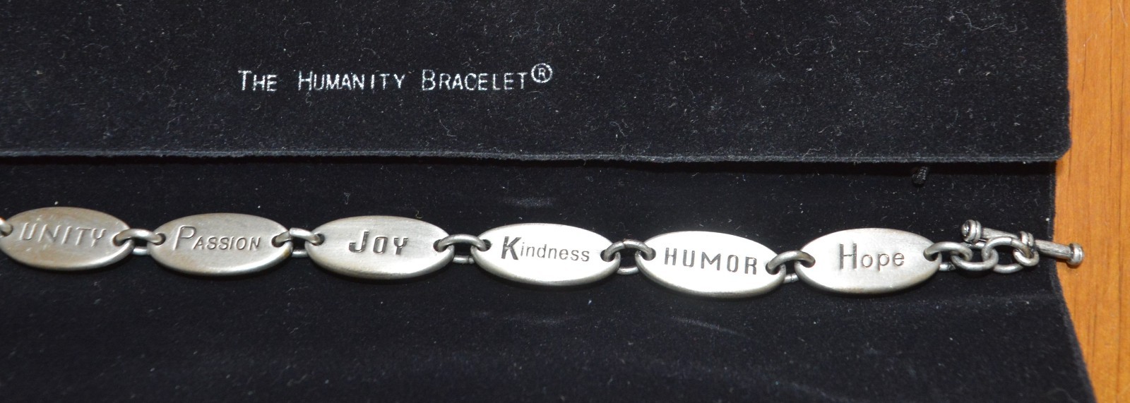 THE HUMANITY BRACELET NEW Virtue Charms LHH&F .923 Sterling Silver