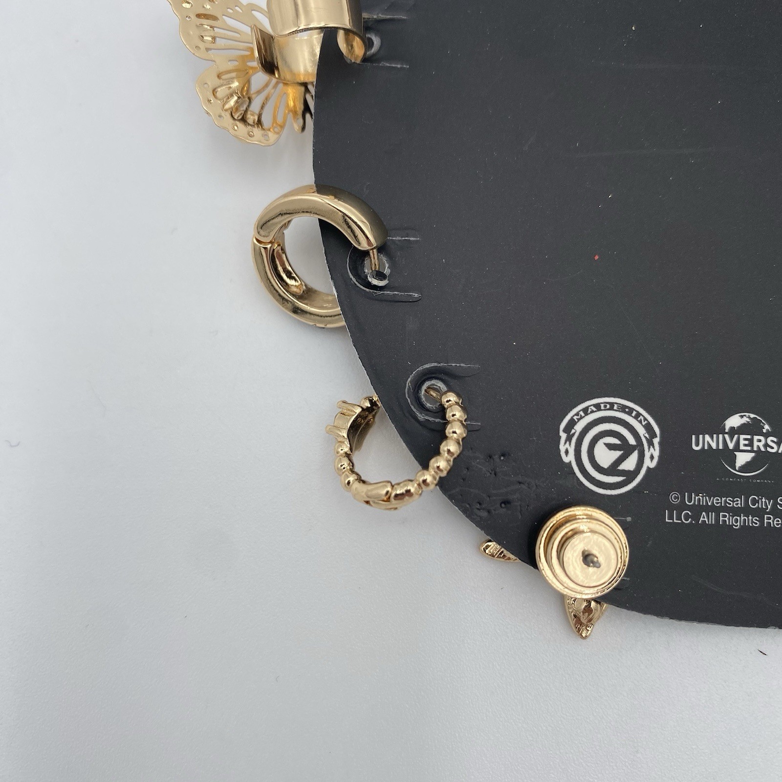 Wicked 8 Other Reasons Revolve Earrings & Ear Cuffs Set Butterfly Gold CZ Stones