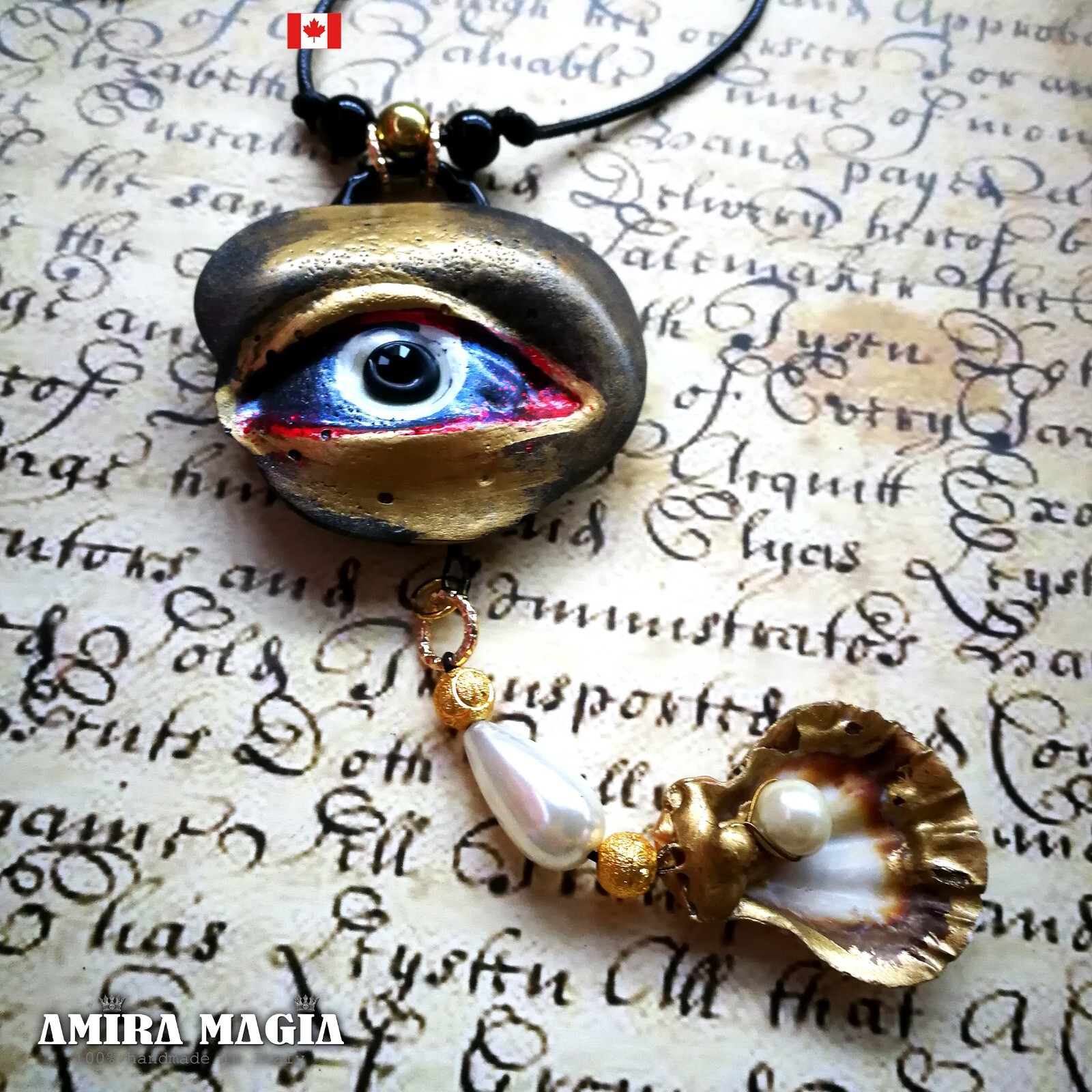 Evil Eye Necklace Anatomical Jewelry Pendant Amulet Protection Magical Talisman