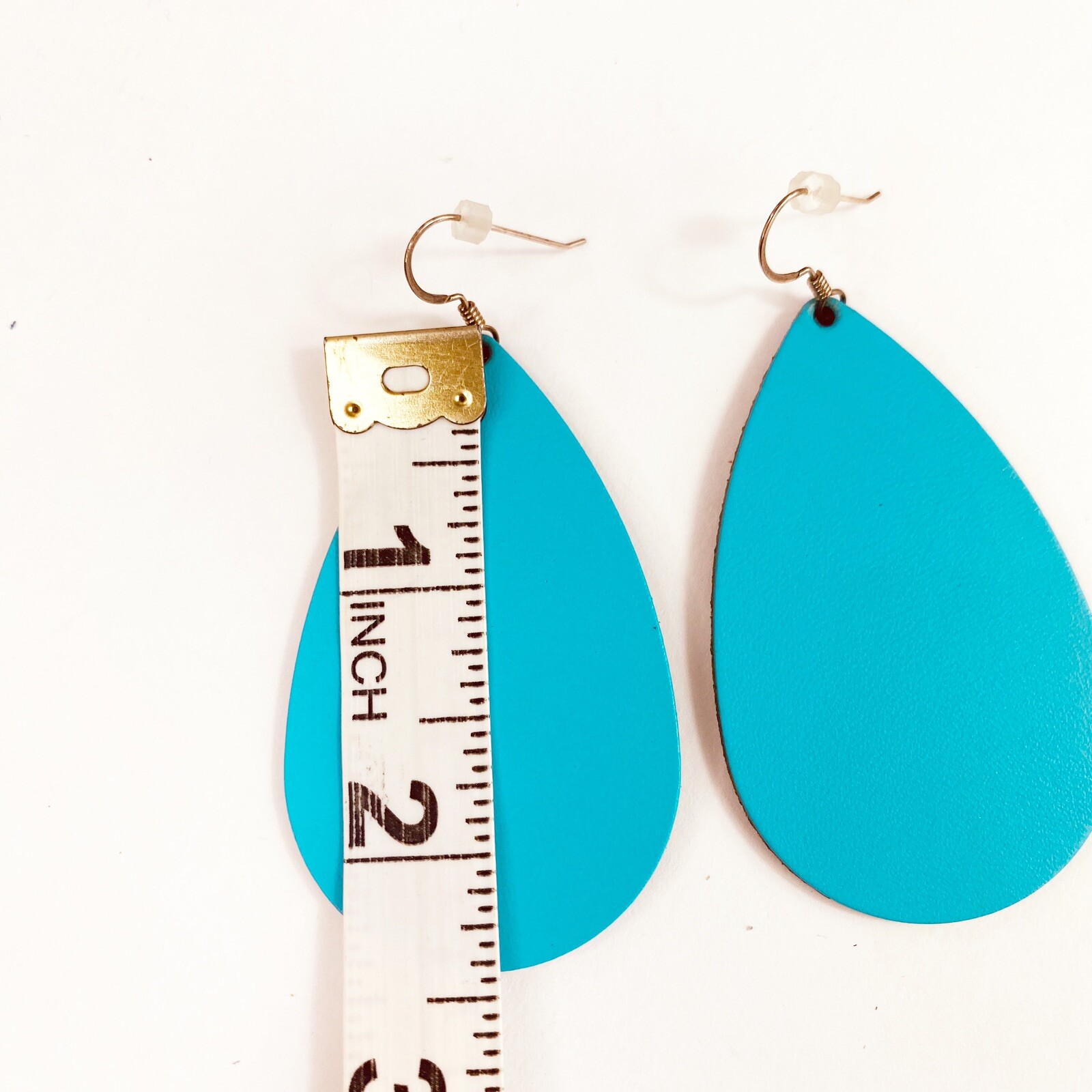 Nickel & Suede Leather Teardrop Dangle Earrings Bundle Of Three Blues & Silver