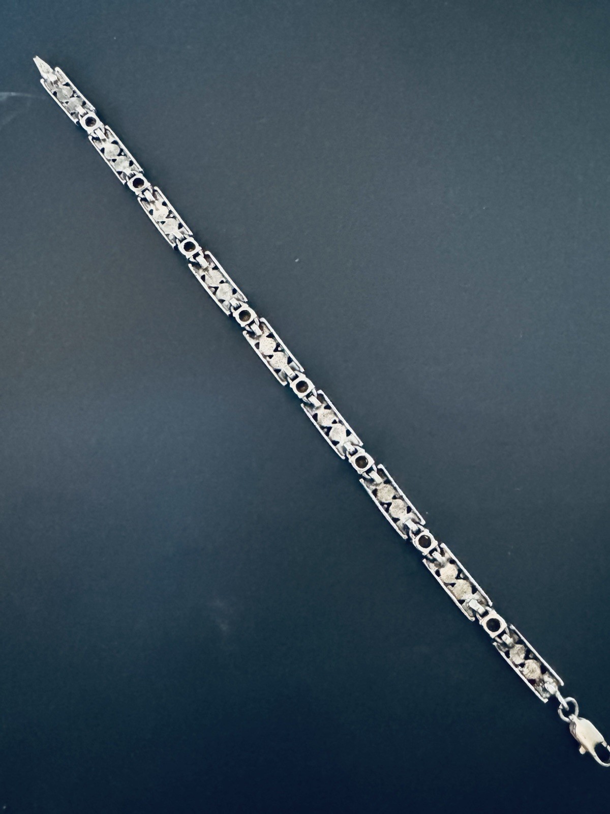 Sterling Silver Marcasite And Cubic Zirconia Bracelet