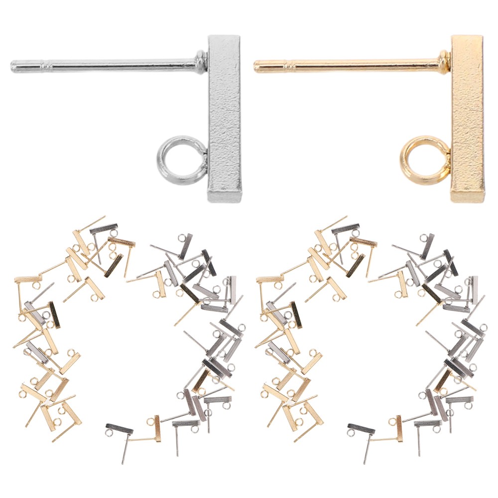 40Pcs Durable Stainless Steel T Bar Earrings Lightweight Line Studs for Decor
