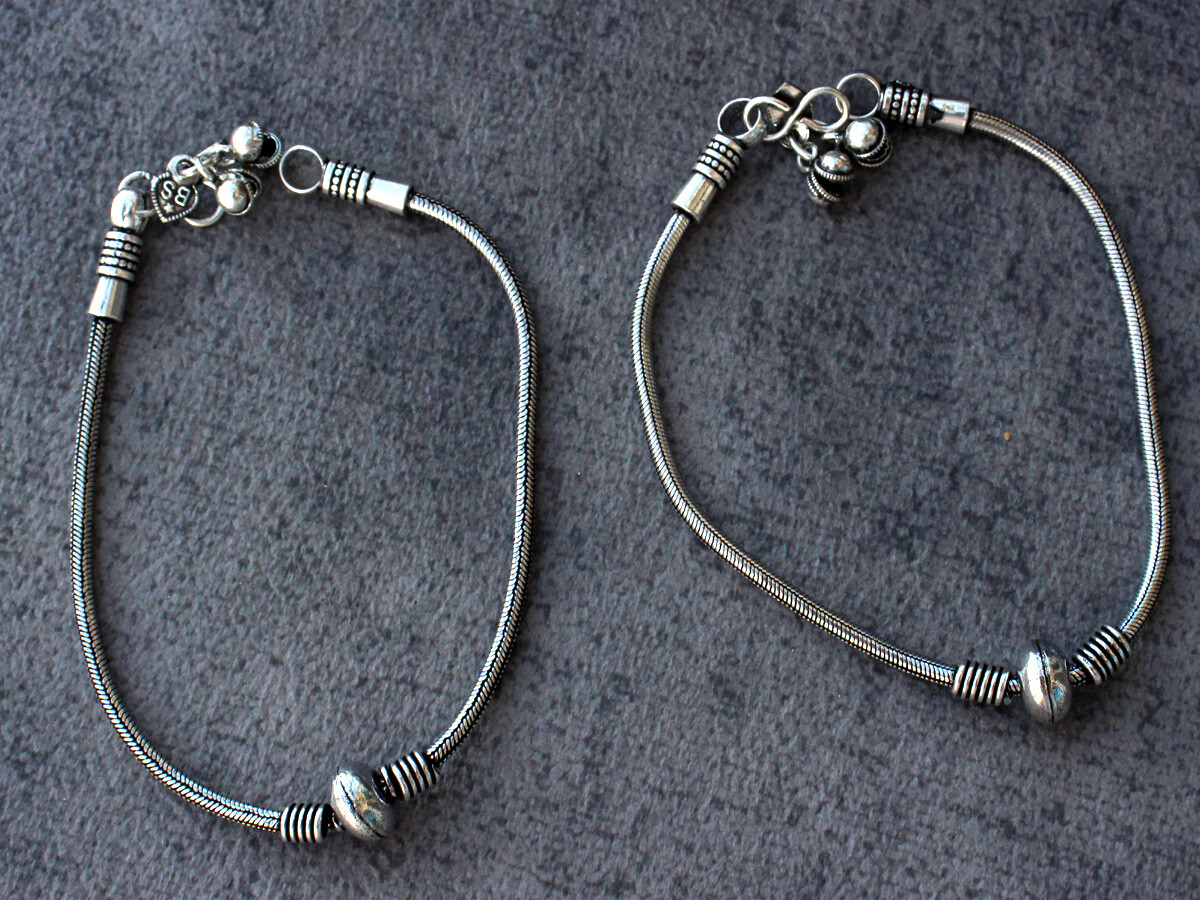 Charm Vintage Style 925 Silver Plated Anklet 11″ Limited Gift GW