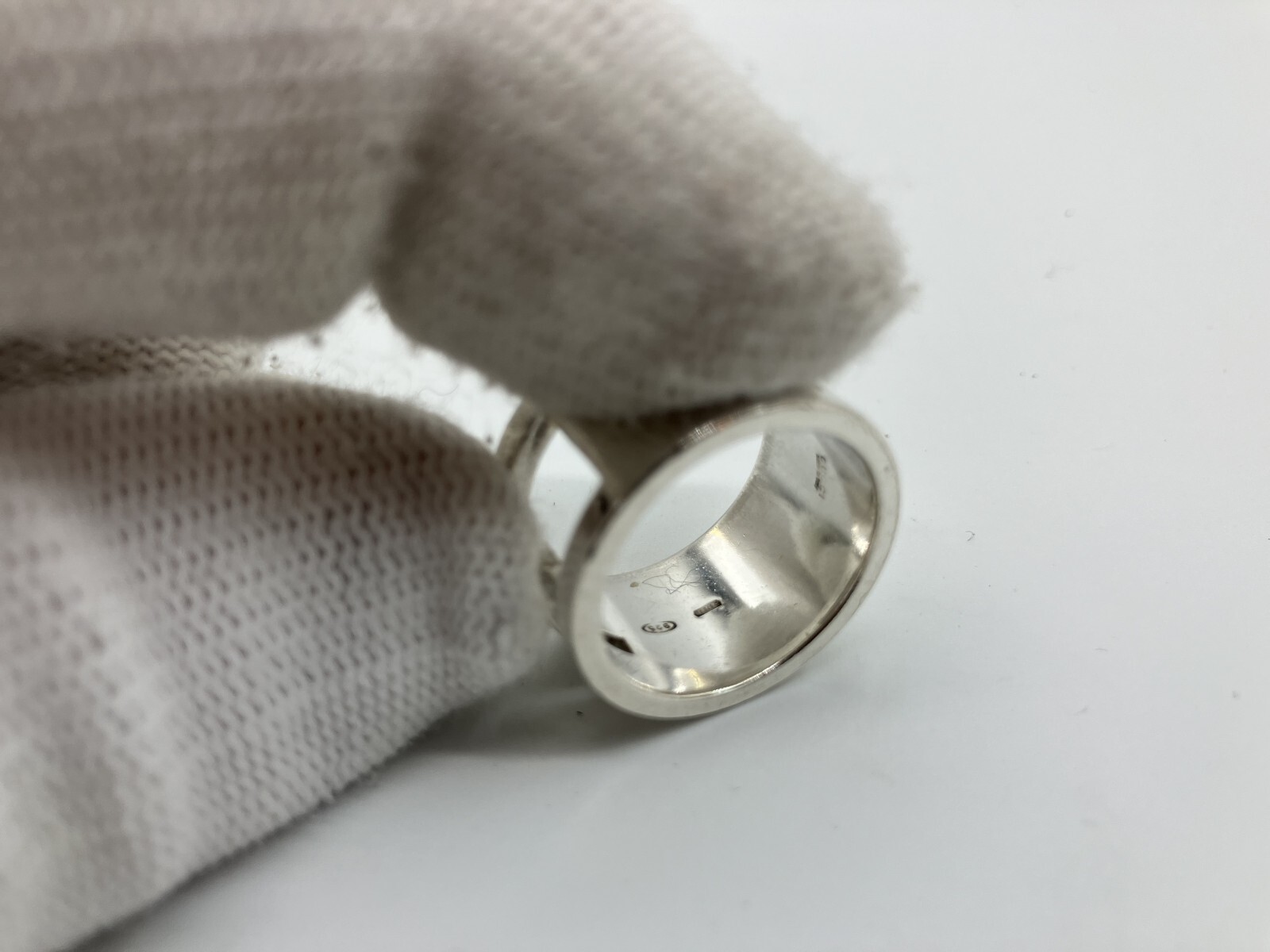 GUCCI Iconic Ring SV925 11.5g 12 (US 6.5)(52) Ring Width 1.2cm Free Shipping