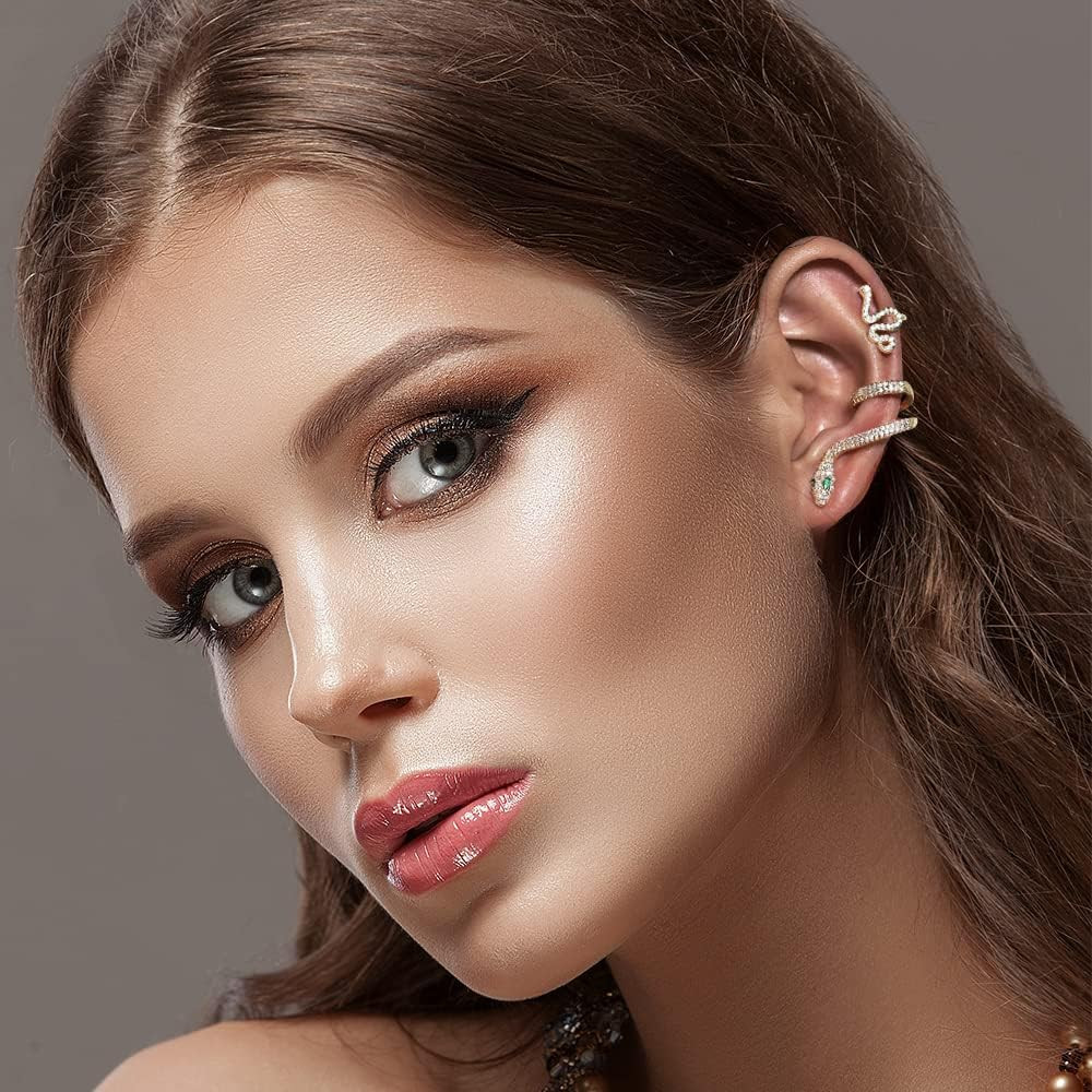 35 PCS Gold Silver Adjustable Ear Cuffs Earrings for Women Non-Piercing Cartilag