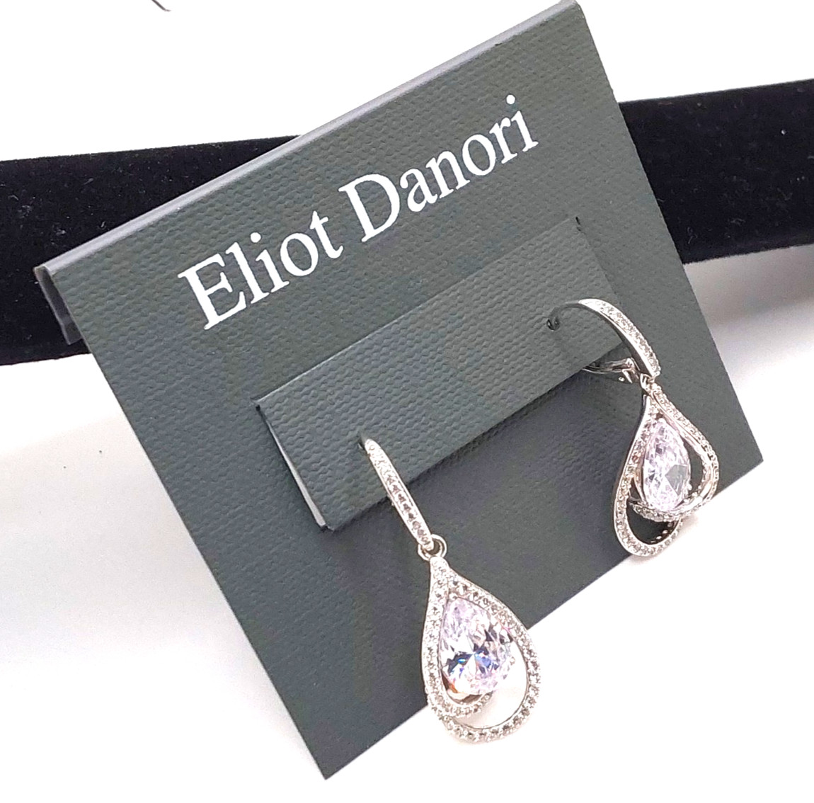 Eliot Danori Elegant Silver Tone Dangle/Drop Earrings