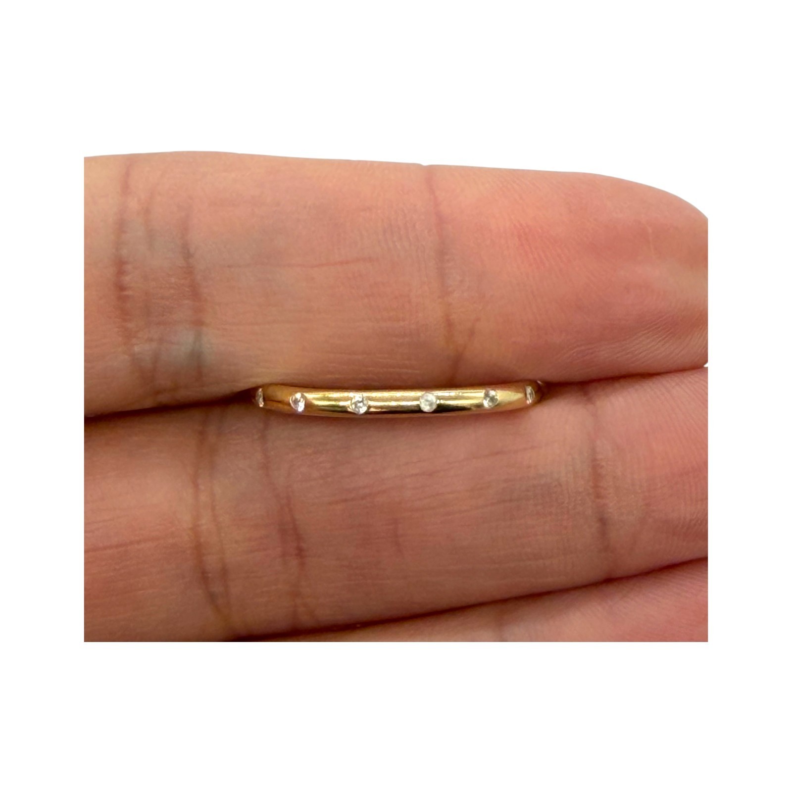 AUTHENTIC PANDORA 14K GOLD DROPLETS RING 150178CZ $350 RETIRED SZ 6.75