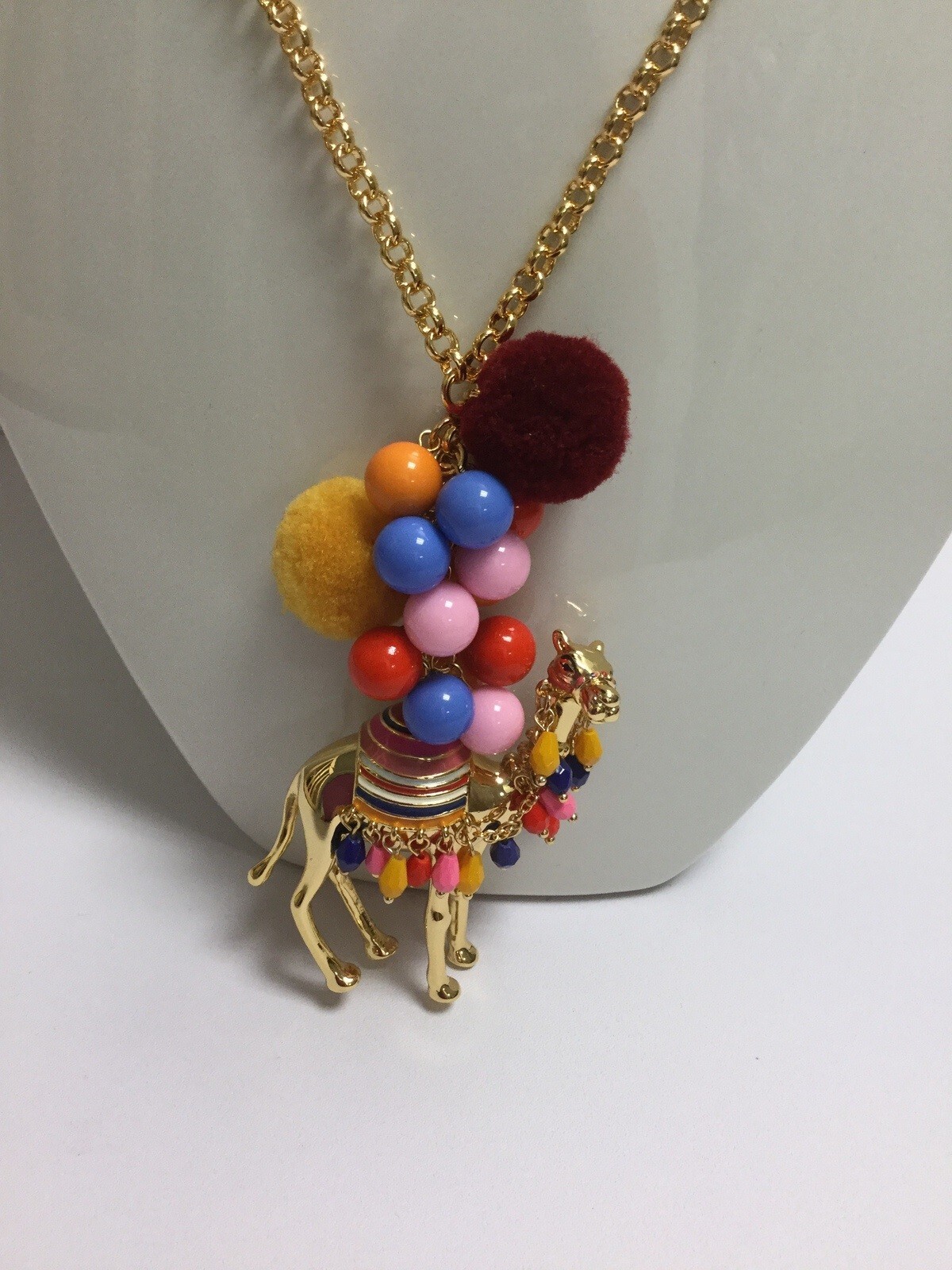kate spade new york Spice Thing Camel Long Pendant Necklace w/ KS Dust Bag New