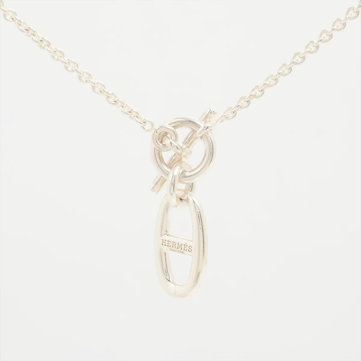 Hermès Chaîne d’Ancre Amulet Necklace 925 9.1g Silver