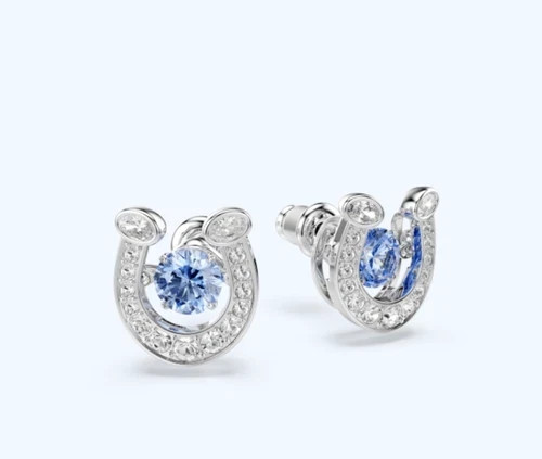 NEW Symbolica Blue Horseshoe Swarovski Earrings Accessories Give A Gift