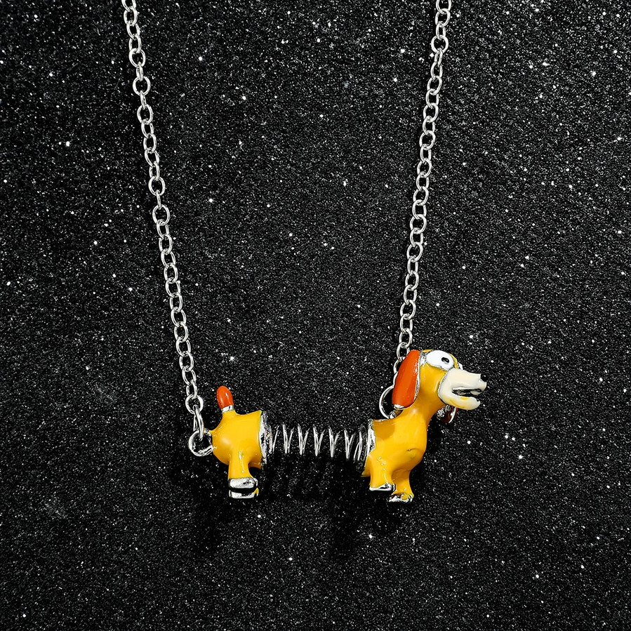 Slinky Dog Necklace Toy Story Movie Jewelry Cartoon Dachshund Pendant