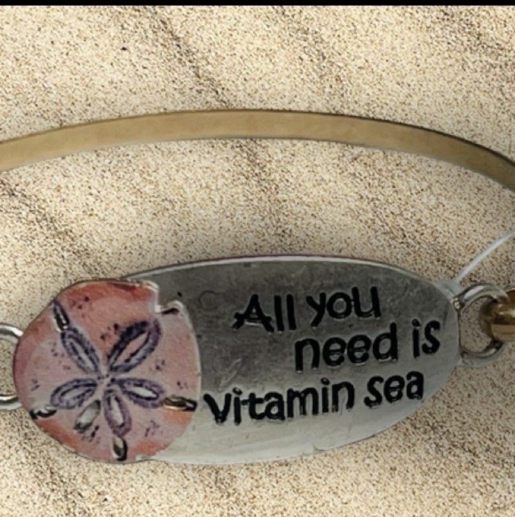 Caligirl Women’s Vitamin Sea Beach Bracelet , New, Rhodium Metal