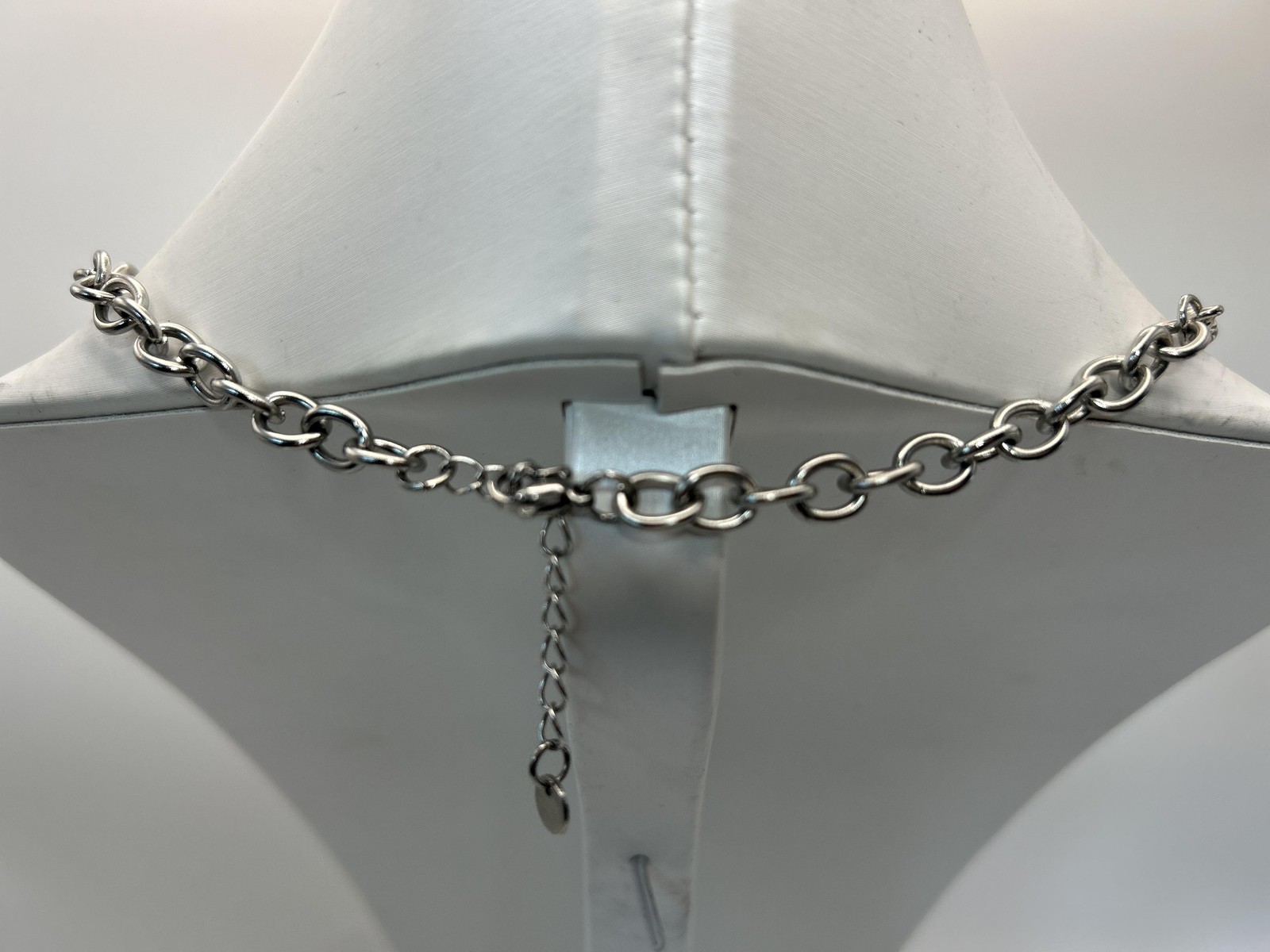 Necklace Silver Tone Layered Star Pendant Y-Drop Chain Celestial Statement