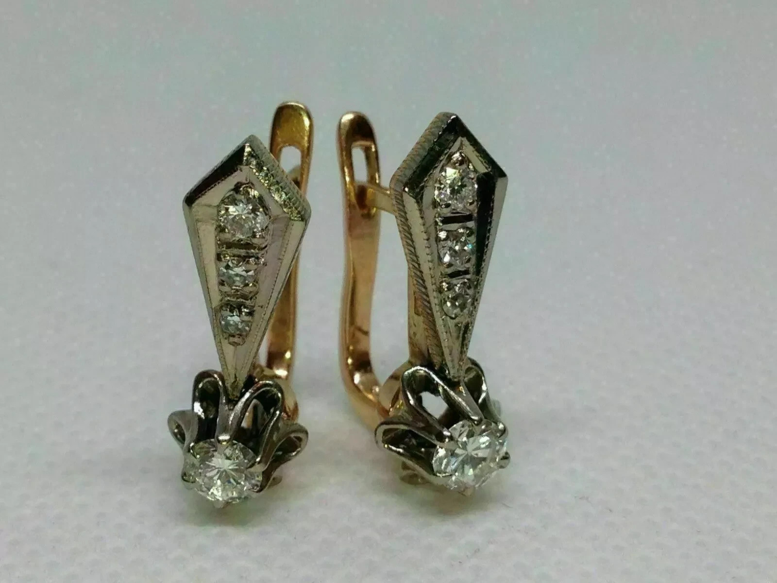 1.50 Ct Simulated Diamond Russian Hoop Earrings 14k Rose Gold Plated Silver