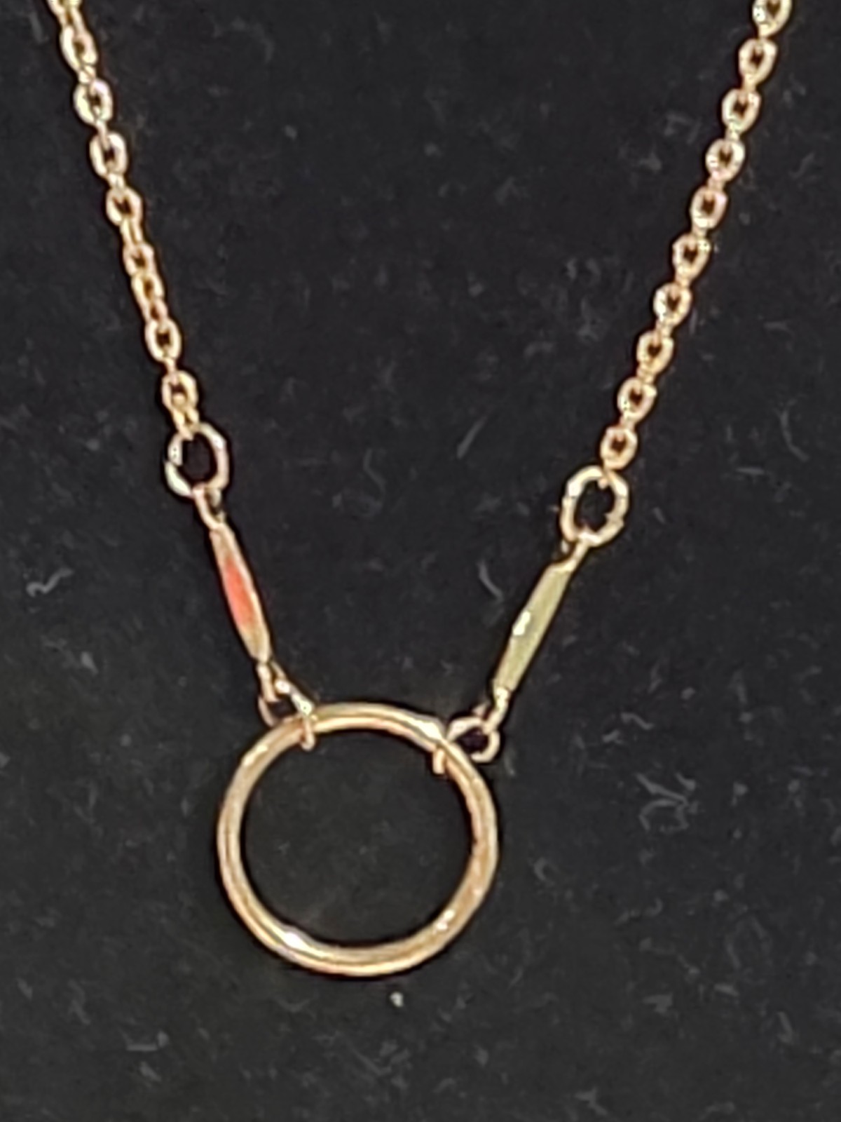 MDB Marina De Buchi Gold Tone Circle Pendant Necklace 16-20″ Adjustable Pretty