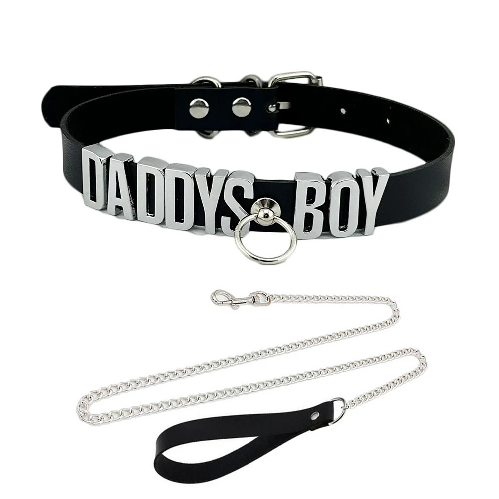 Collar BDSM Gift Pu Leather Custom Choker Necklace Punk DIY Chocker Party N7