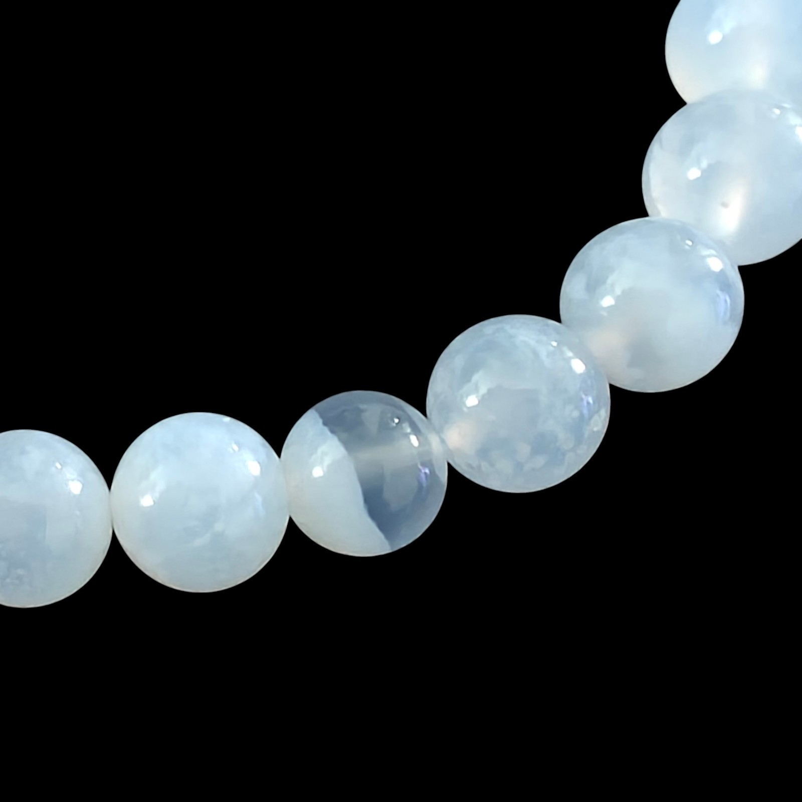 Blue Lace Agate Bracelet High Quality All natural Stones 8mm Beads Unisex