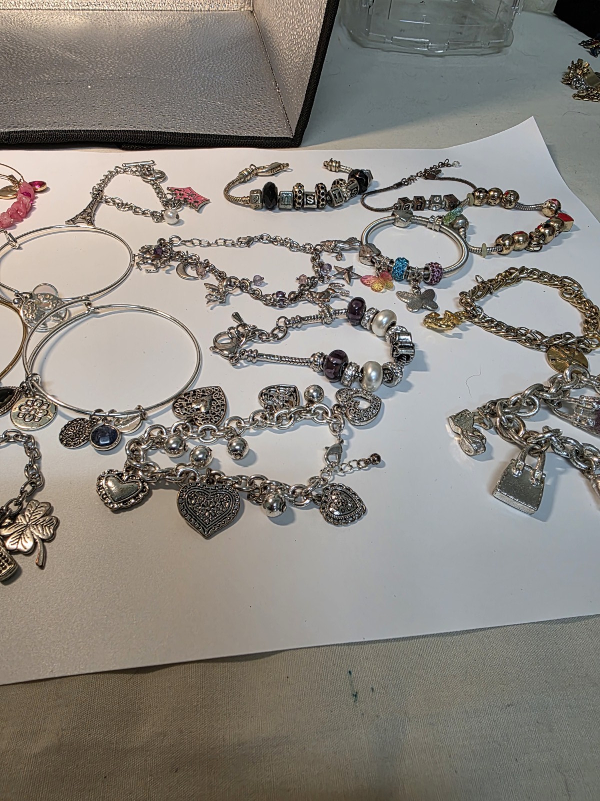 Bracelet Lot Costume Fashion Charm Bracelets Vintage To Now Mixed Materials