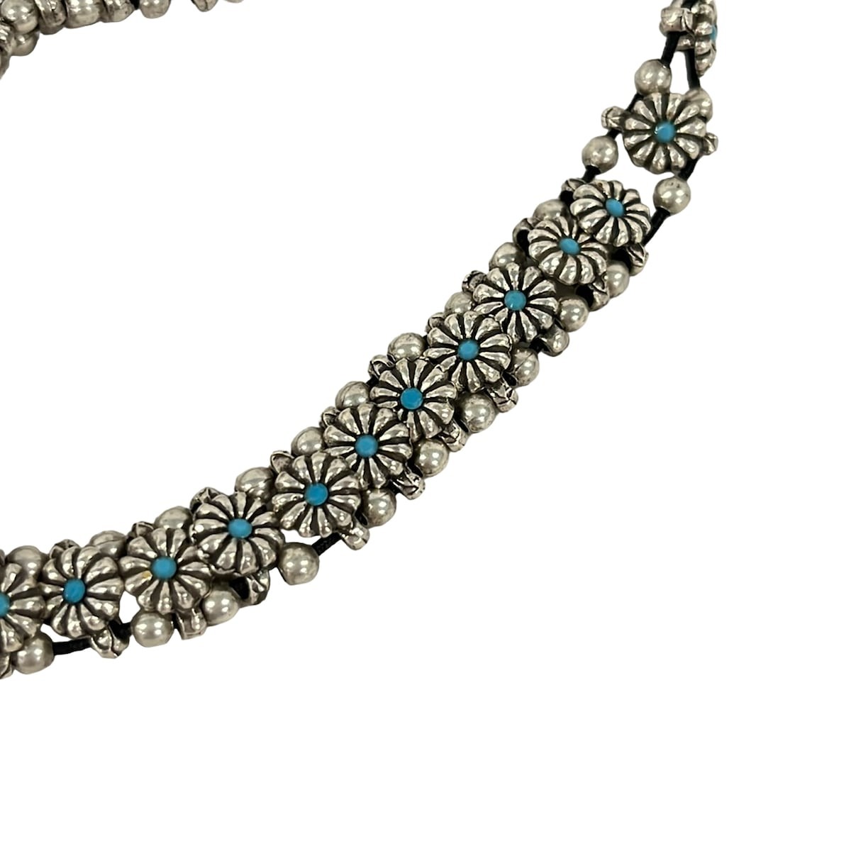 PHILIPPE AUDIBERT Silver Hardware Rhinestones Turquoise Bracelet