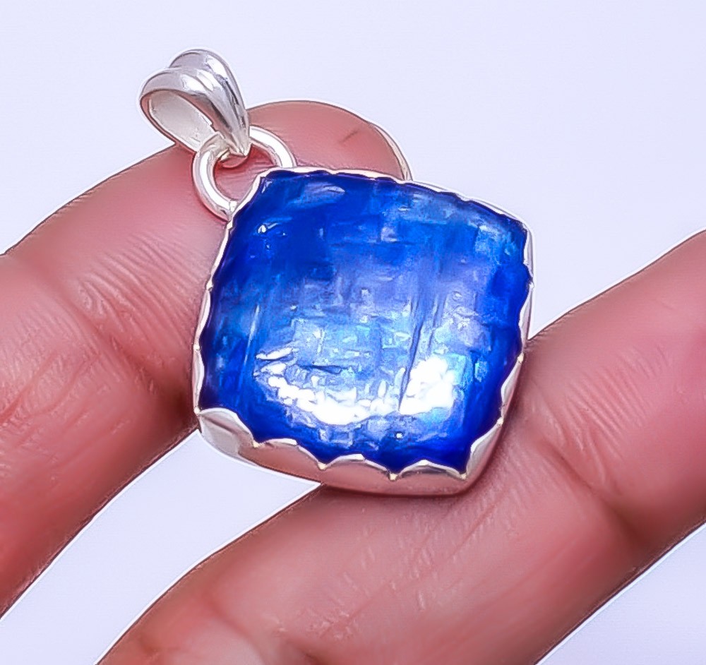 Kyanite 925 Sterling Silver Handmade Pendant 1.37″ P35914134, Christmas Gift