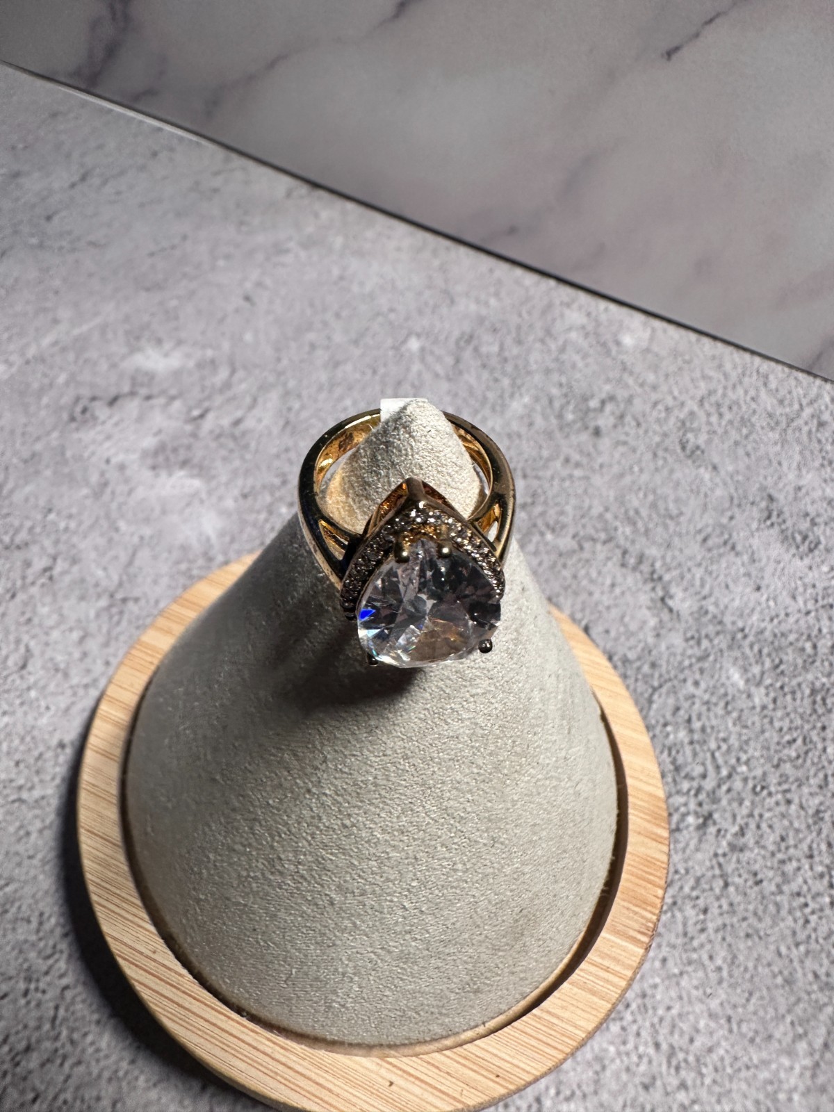 Vintage 925 DK Signed CZ Sterling Silver Ring – Size 66