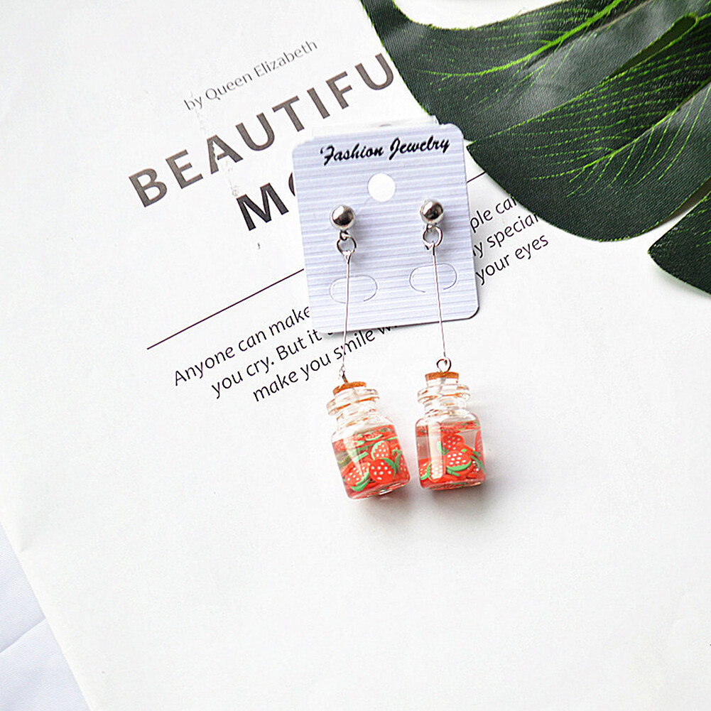 US DIY Fruit Strawberry Pineapple Orange Watermelon Lemon Juice Drink Earrings
