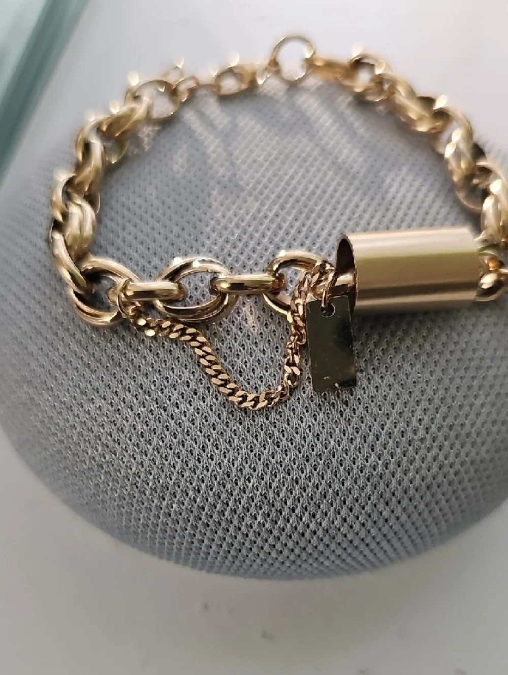 18k Gold Heart Charm Chain Bracelet 7 -9 inches New
