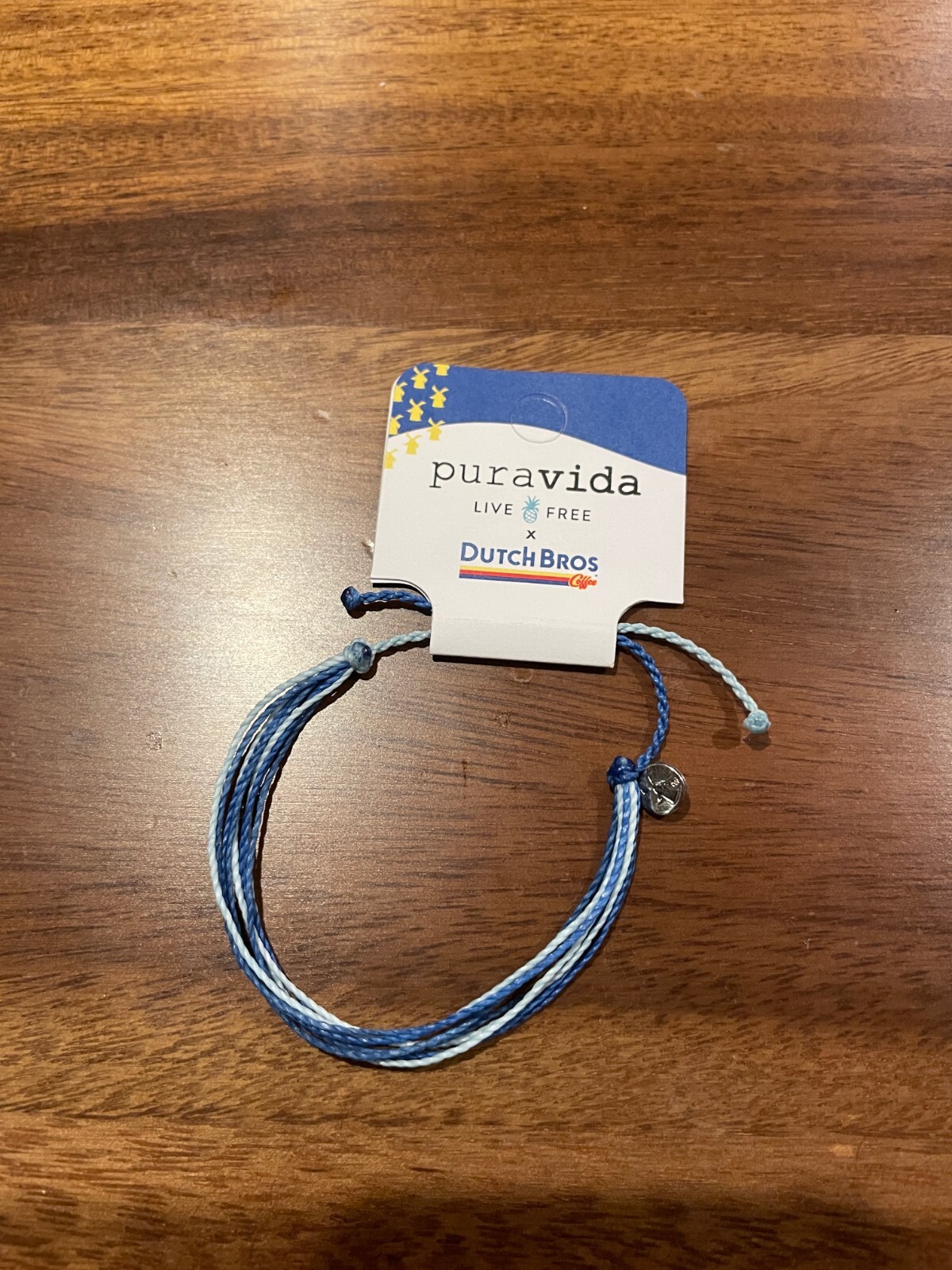 *NEW*RARE* Dutch Bros Pura Vida Bracelet Blue Windmill Charm November 18 2024