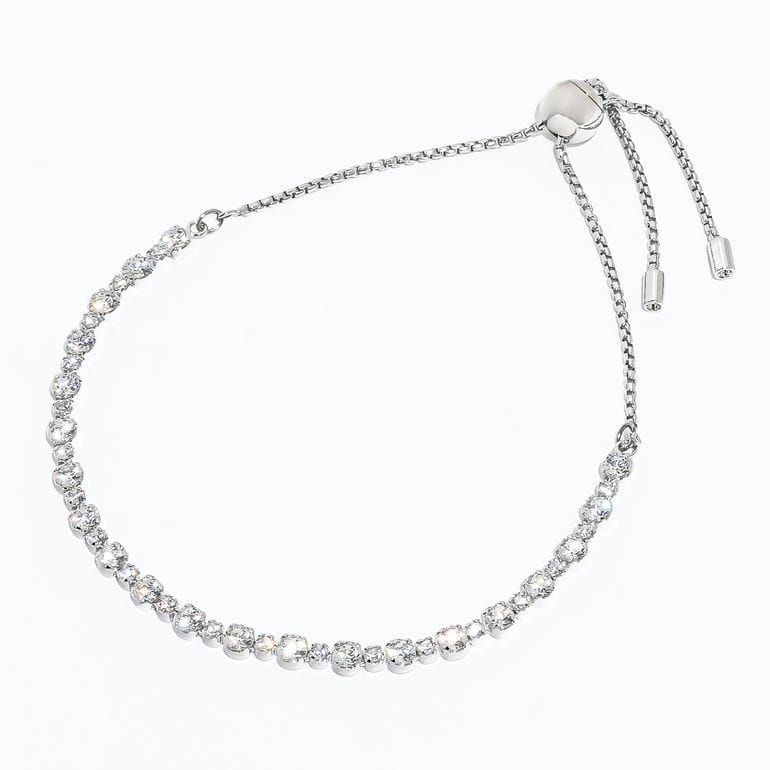 Swarovski Bracelet Matrix Tennis Clear Silver 24cm Adjustable Jewelry