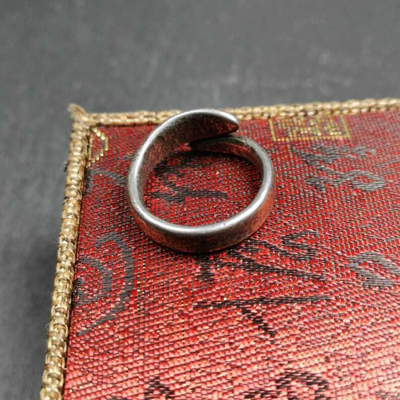 Gandhanra Unique Tibetan Snake Ring | Cold Iron Ring | Protection Jewelry