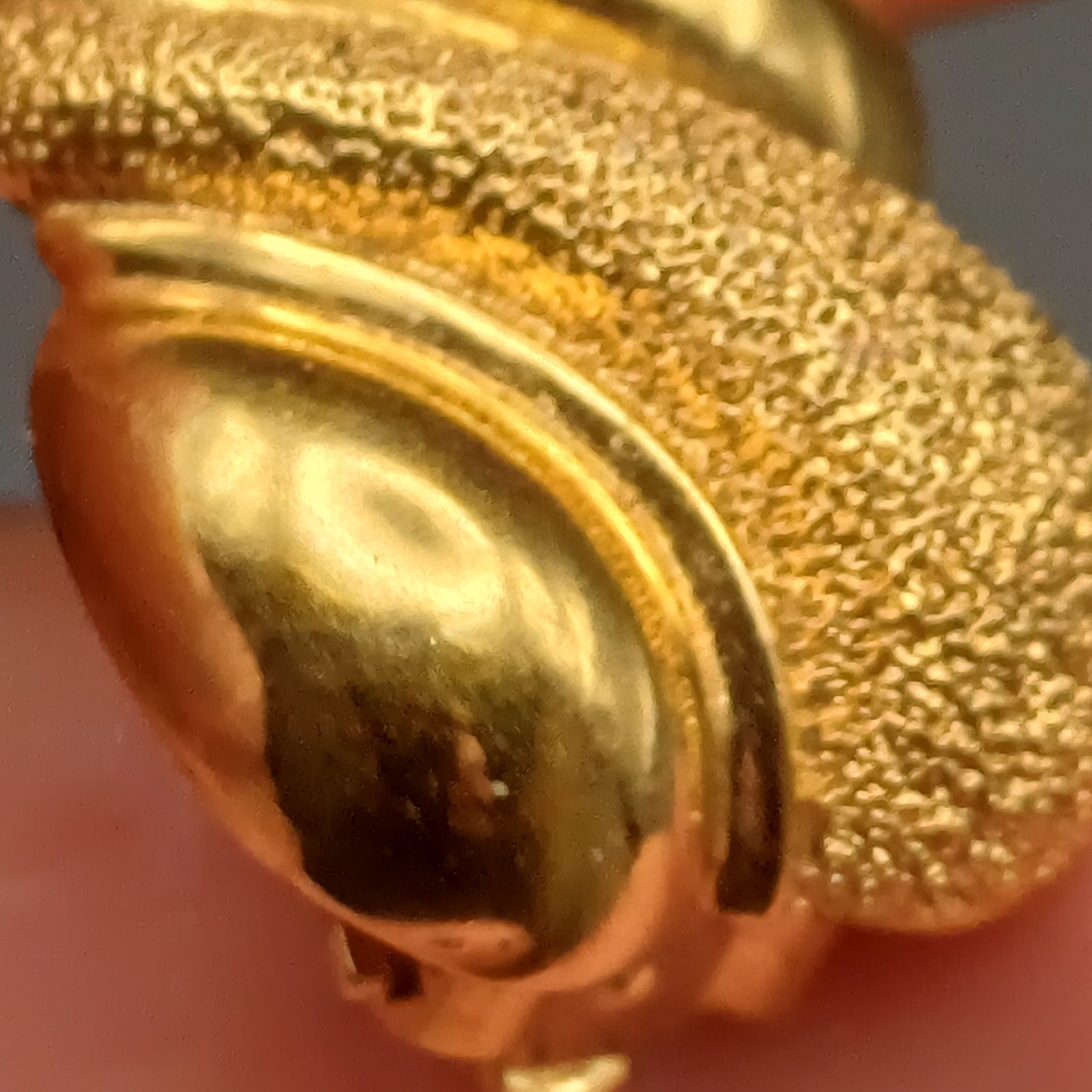 St John Gold Plate Clip On Earrings 1980s 1990s style