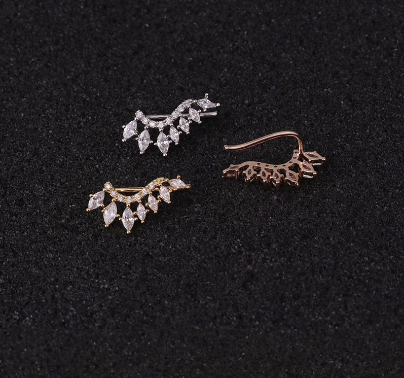 Beautiful Crawler Gold Silver Cartilage Helix Lobe Tragus Conch Earring Gift UK