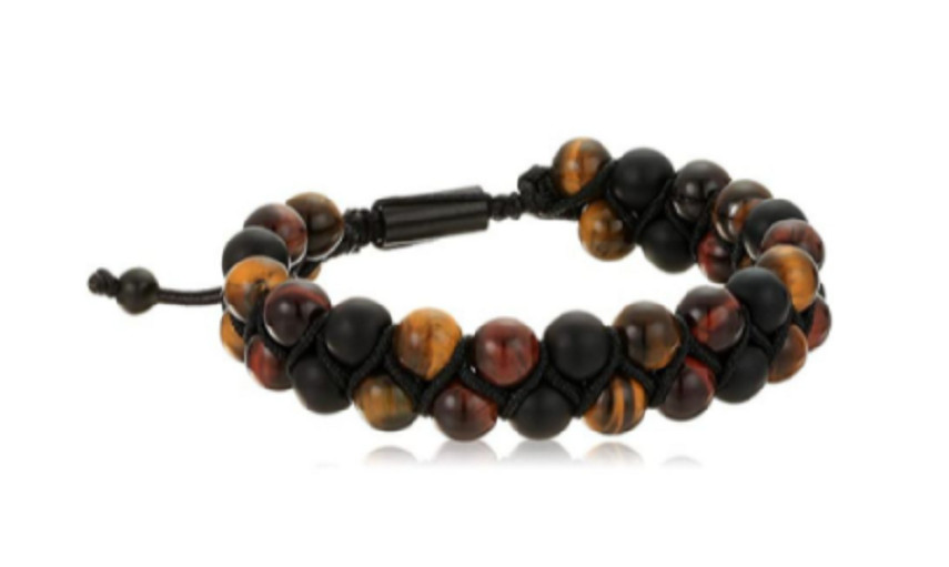 NEW M Mooham Unisex Double Layer Tiger Eye Adjustable Bracelet