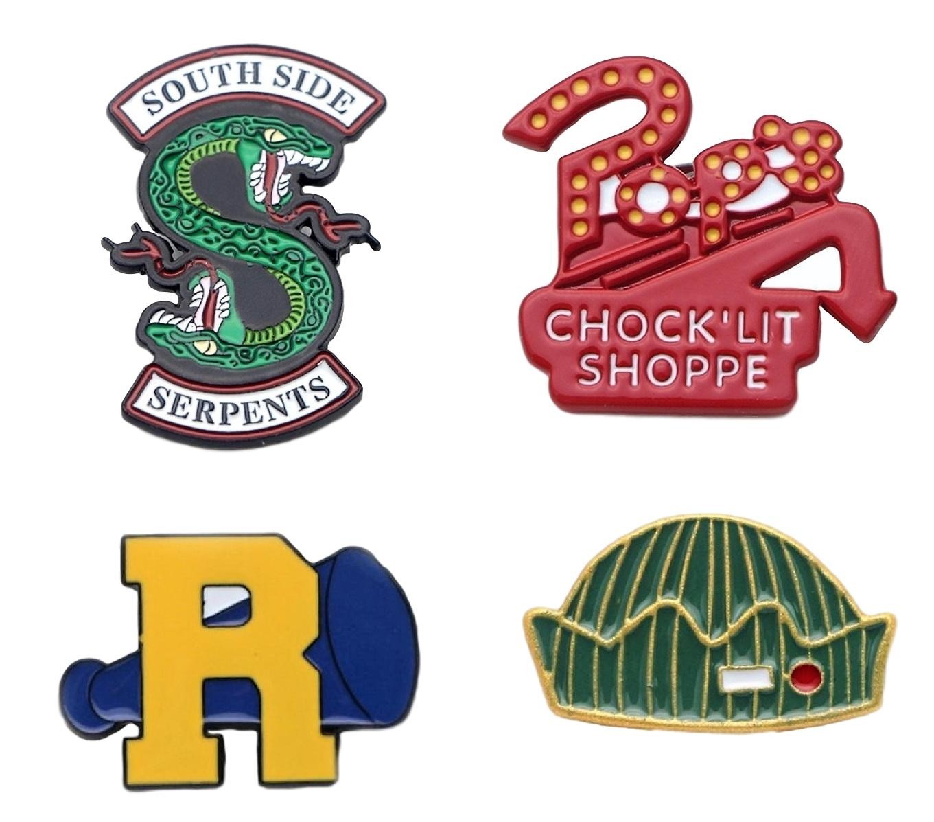 Riverdale TV Series Metal 1 1/4″ Tall Enamel SET of 4 Pins