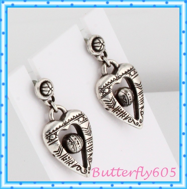 Brighton L’Amour Heart Silver Post Earrings