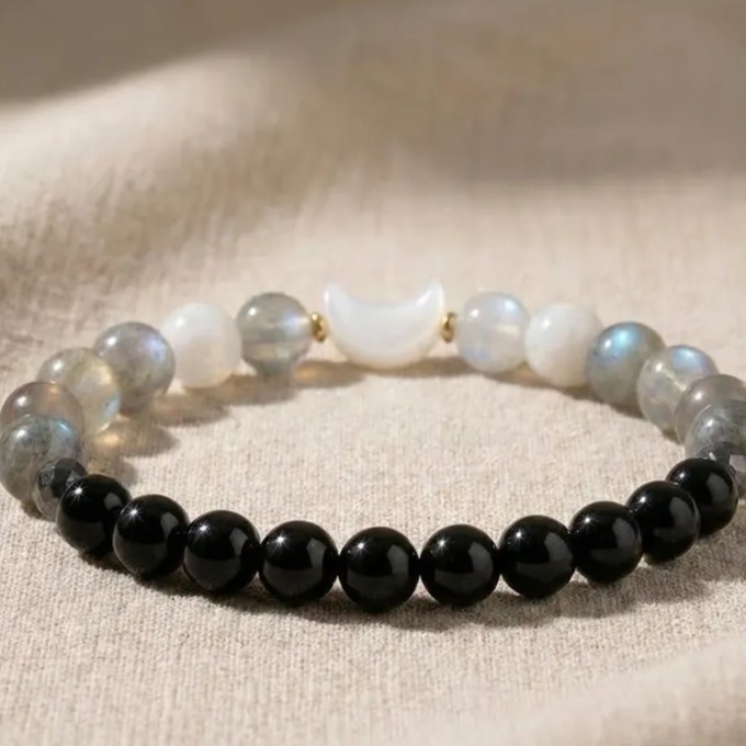 Moon Phase Moonstone Healing Bracelet Lunar Energy Protection Women Bracelet