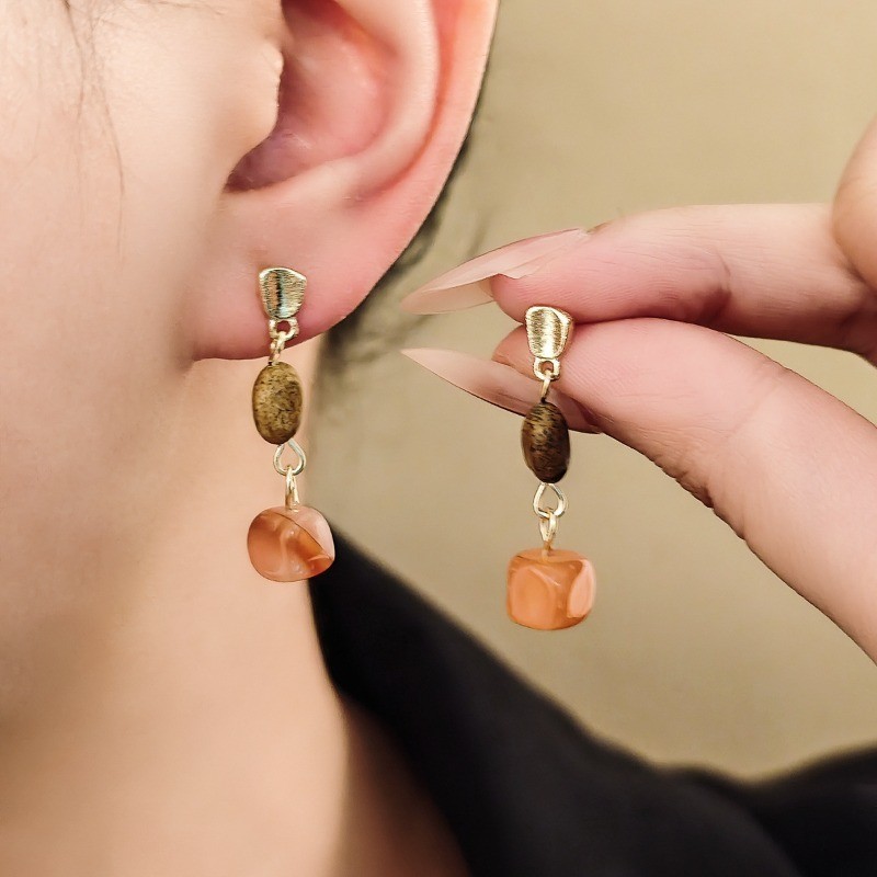 Women’s Simple Small Alloy Pendant Earrings Minimalist Dainty Accessories