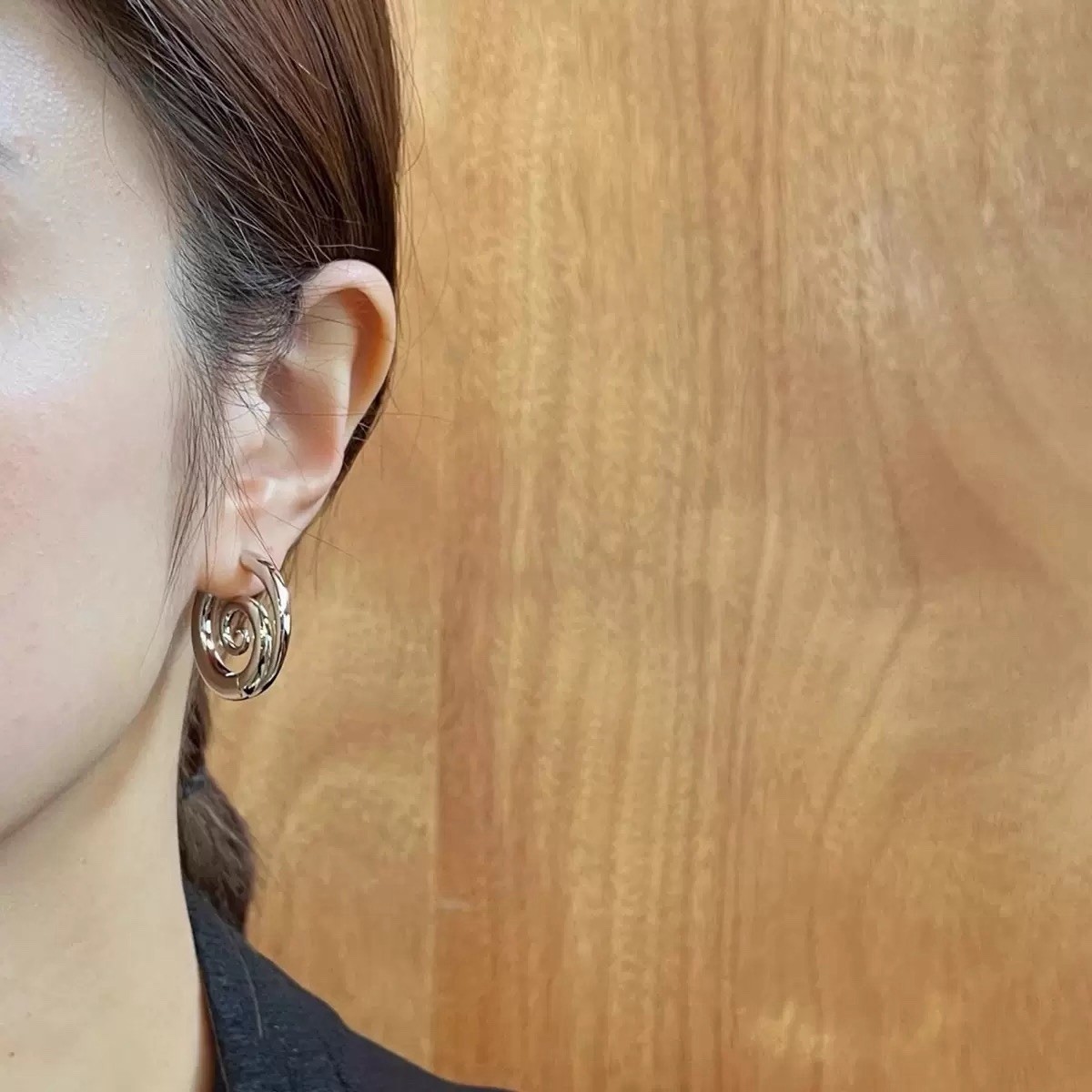 925 Silver Spiral Hoop Earrings Minimalist Swirl Circle Hoops for women 456