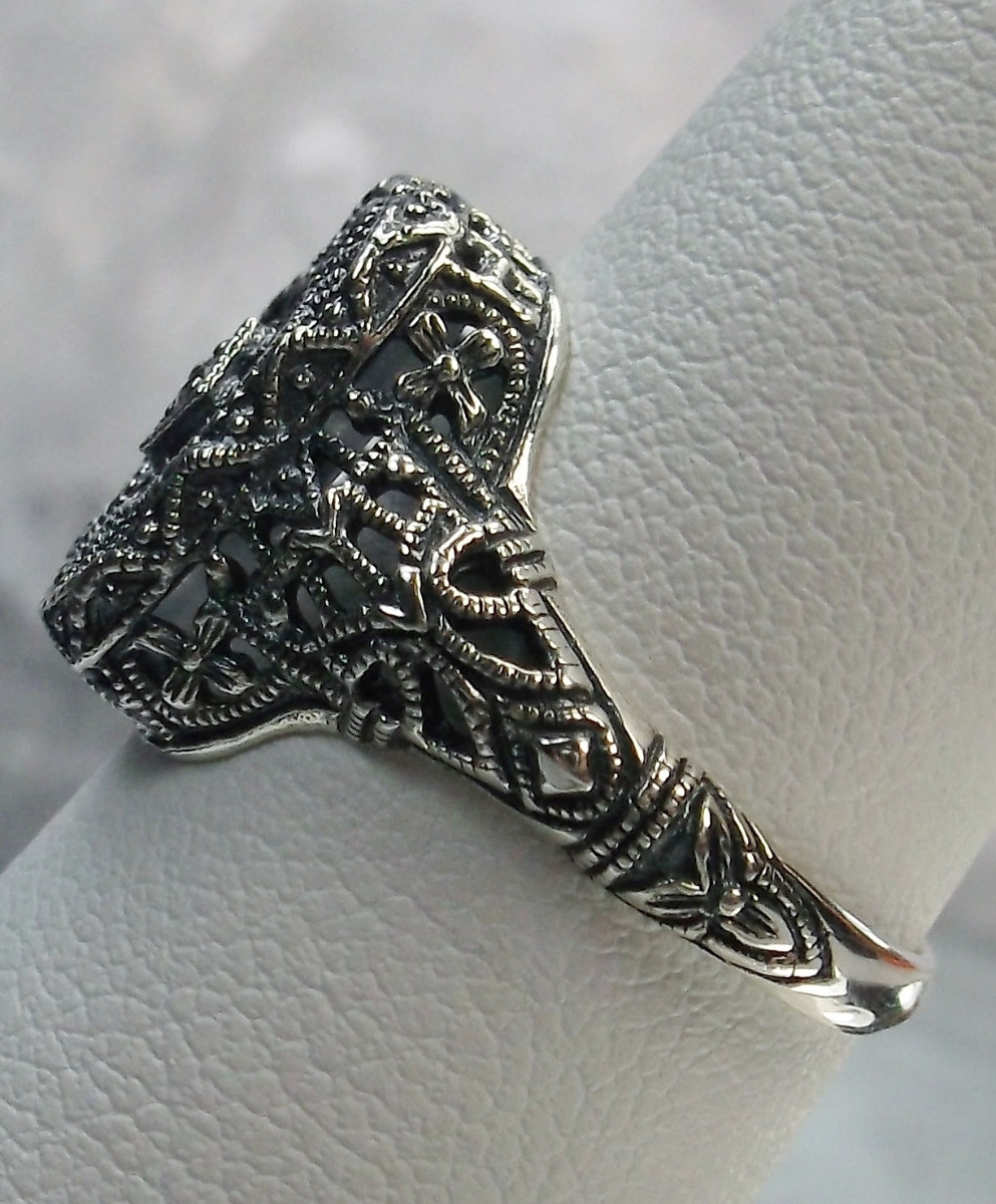 Camphor Glass Ring Sterling Silver Art Deco 1930’s Jewelry (Made To Order)#204