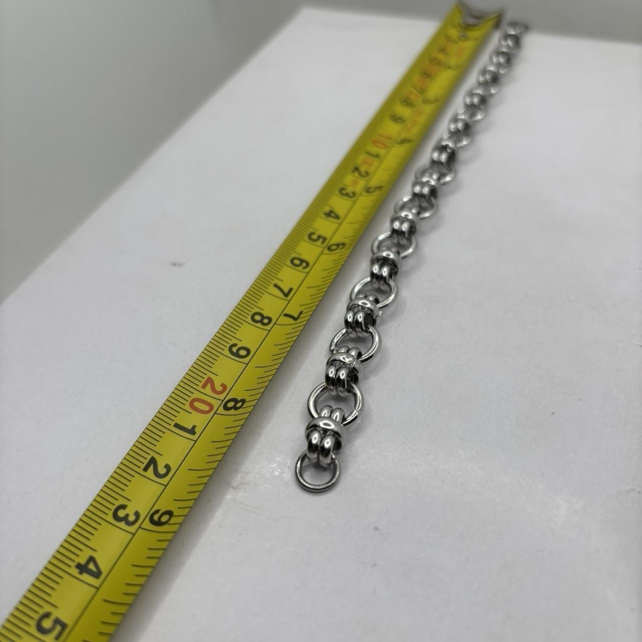 21 Cm Plated Silver Alloy Knot Circle Link Bracelet Minimal Streetwear Jewelry