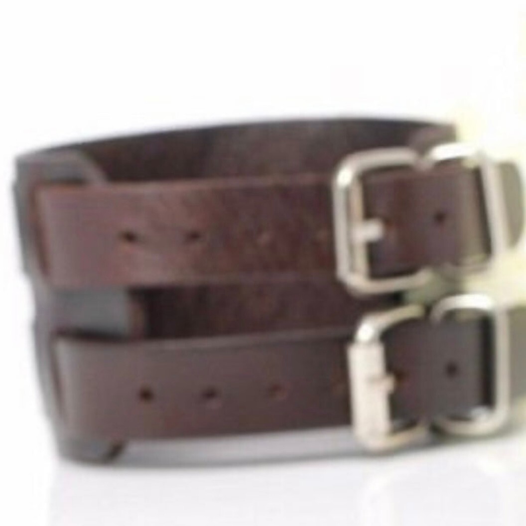 Punk Vintage Leather Wrap Bracelet Available in Black or Brown